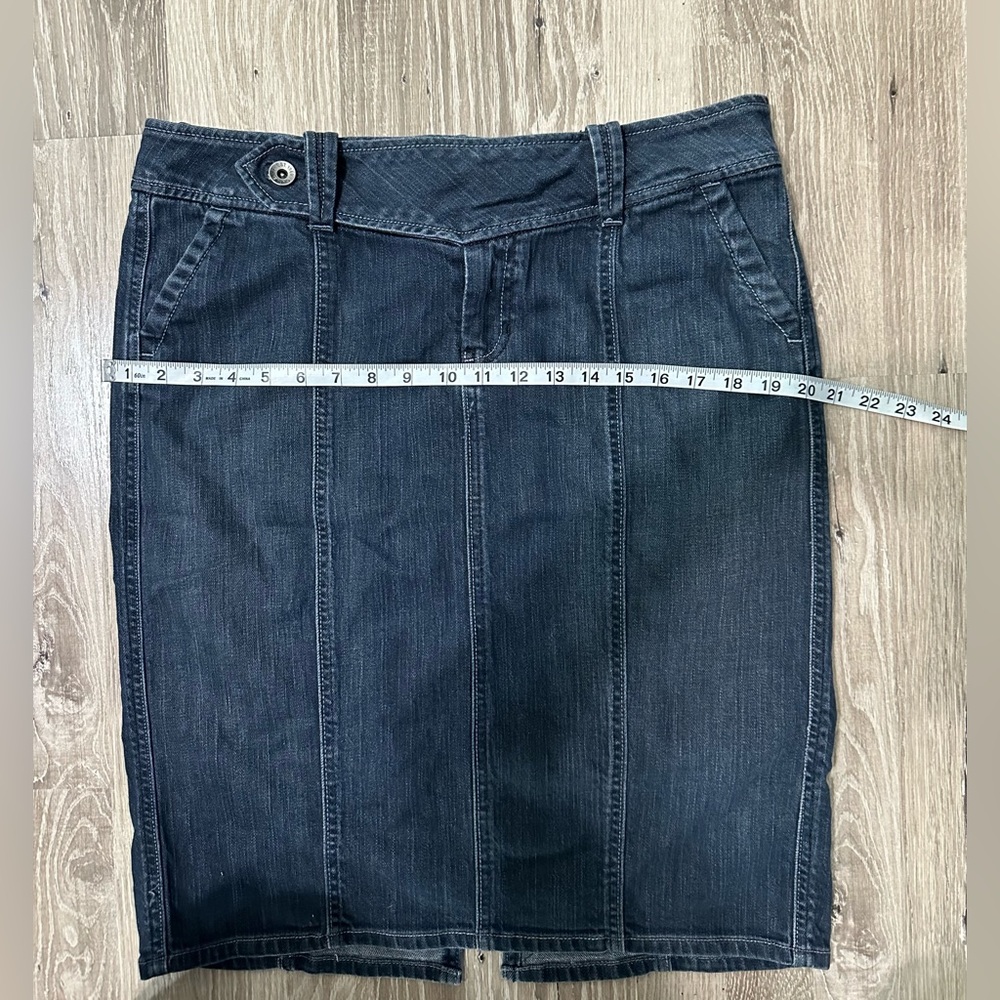 Gap Jeans Denim Skirt Long Size‎ 14 Back Slit Y2K - Picture 4 of 11